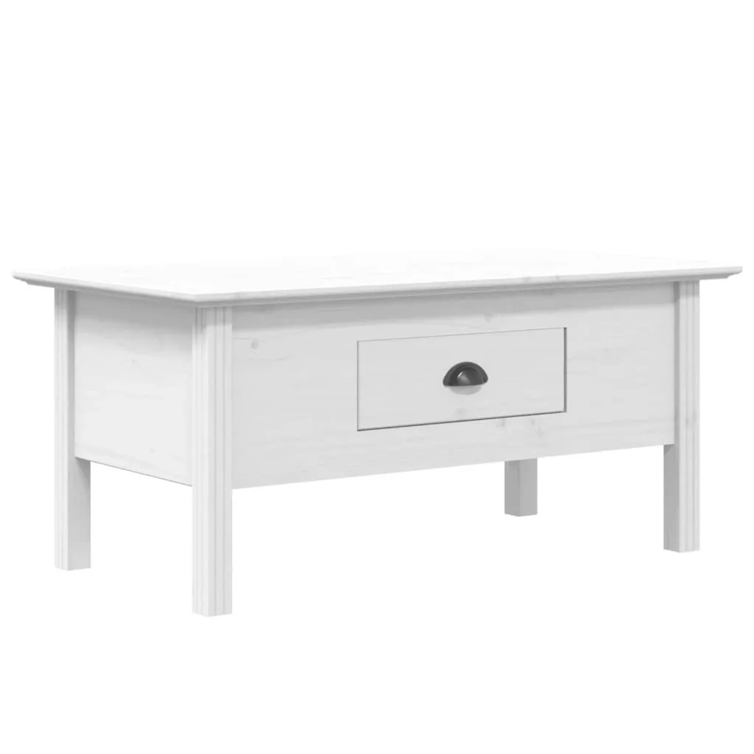 vidaXL Couchtisch BODO Weiß 100x55x46 cm Massivholz Kiefer 355068
