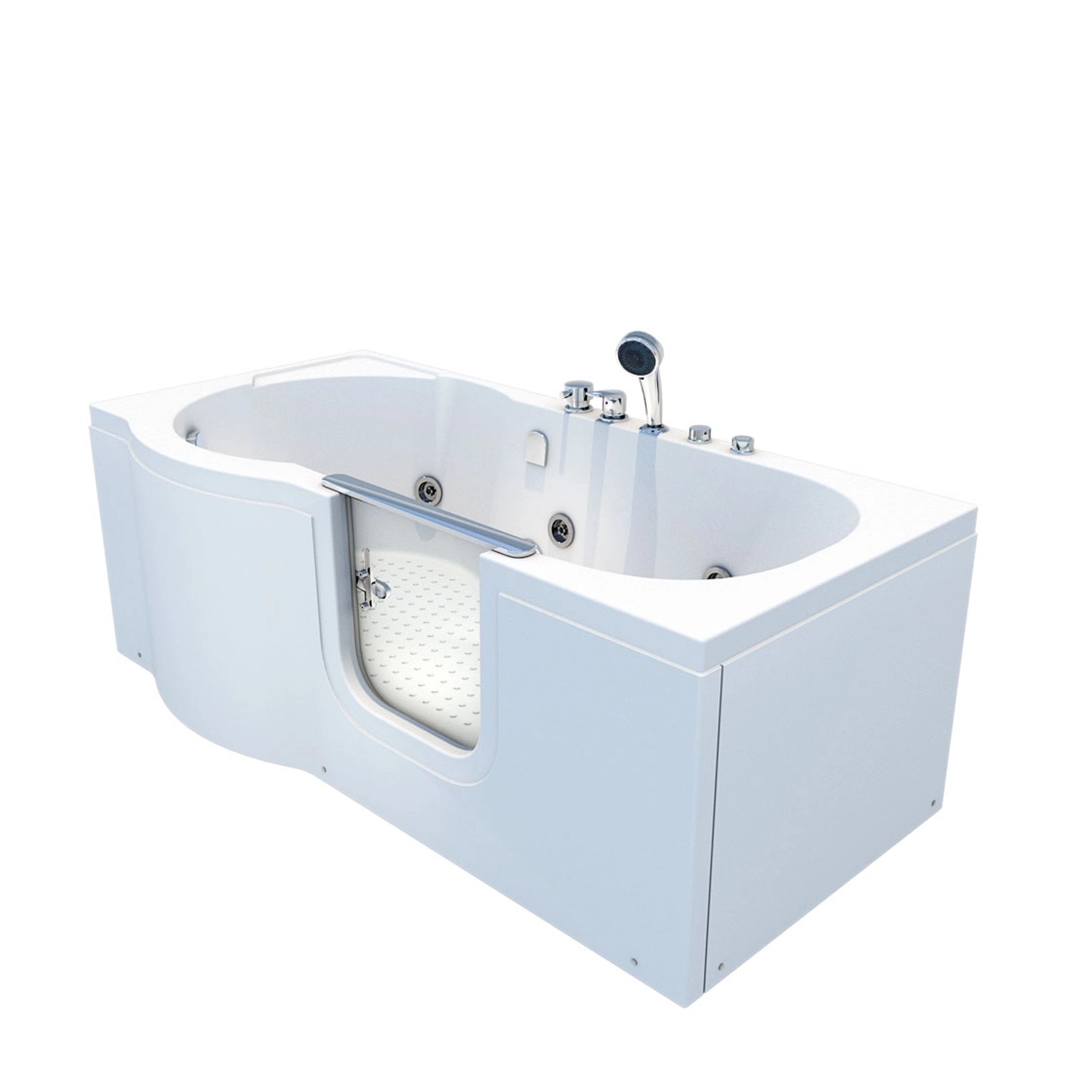 AquaVapore Seniorenwanne mit Tür Whirlpool S12-WP-R Badewanne 85x170cm ohne günstig online kaufen