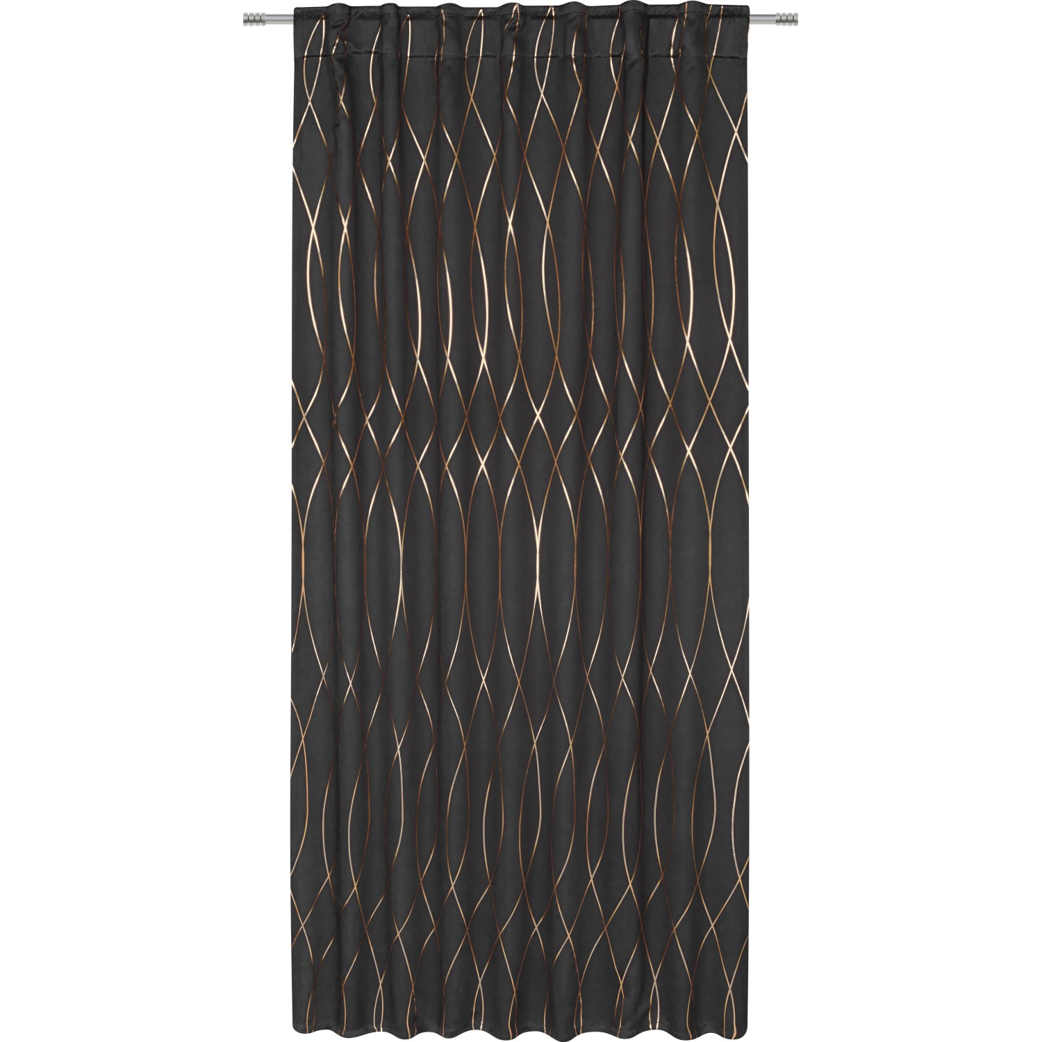 Mömax Verdunkelungsvorhang Glamour Schwarz ca. 140x245cm