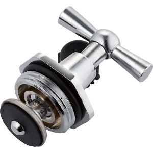 Knebelgriff mit Oberteil, Ø 26,4 mm, verchromtes Messing für Armaturen.