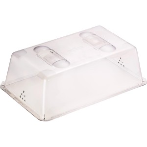 Transparenter Deckel für Zimmergewächshaus-Universalschale, 38x24x6 cm, mit Belüftung.