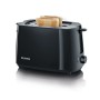 Schwarzer Severin Automatik-Toaster AT 2287 mit zwei Toastscheiben.