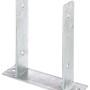 Feuerverzinkter Alberts U-Pfostenträger 121x200 mm zum Aufschrauben.