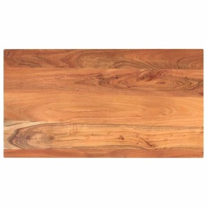 Rechteckige vidaXL Tischplatte aus Akazien-Massivholz, 100x70 cm, mit warmer, natürlicher Holzmaserung.