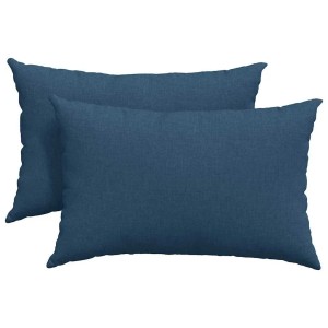 vidaXL Sofakissen 2 Stück Blau 60 x 40 cm Stoff 42013661