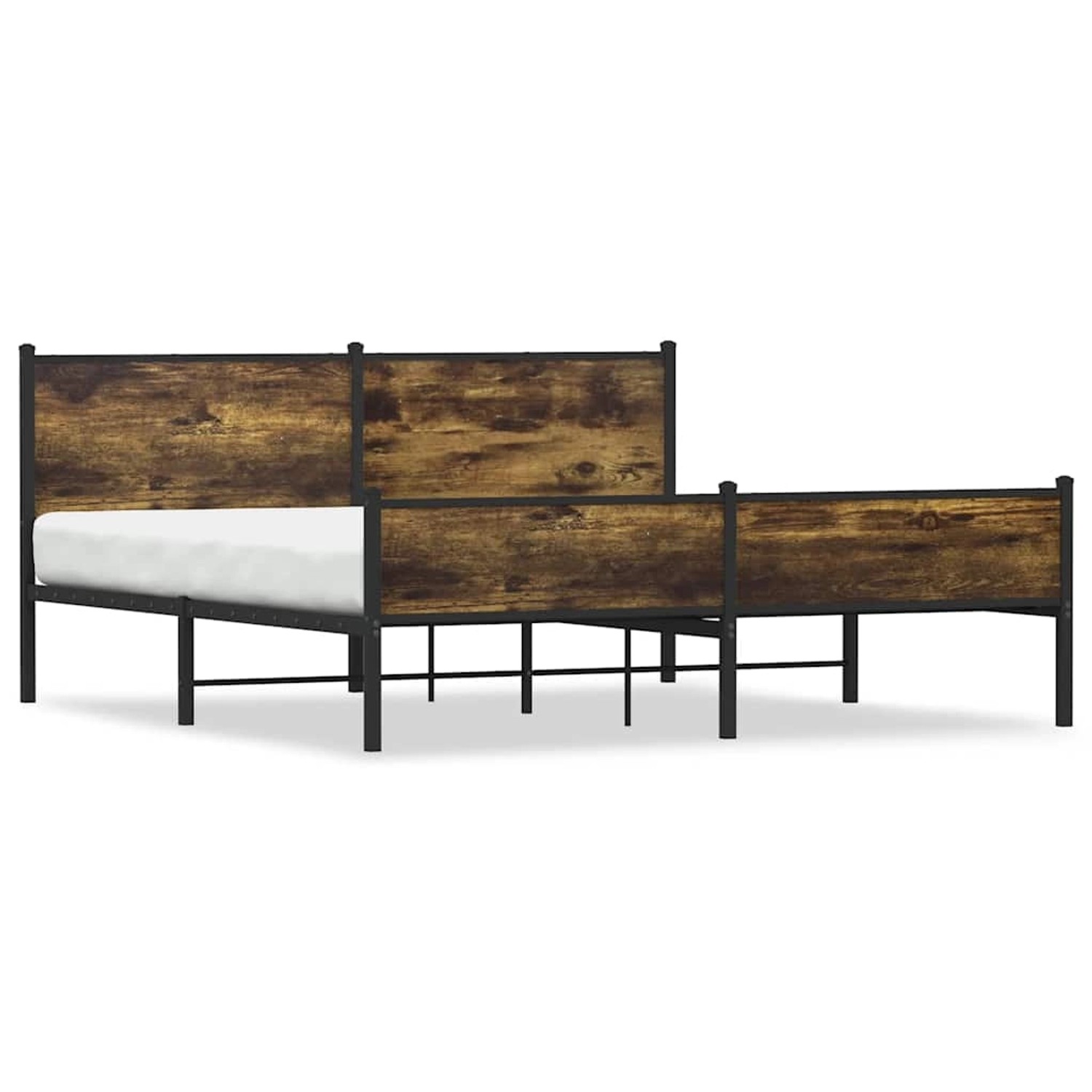 vidaXL Metallbett ohne Matratze Räuchereiche 180x200 cm 3301387 günstig online kaufen
