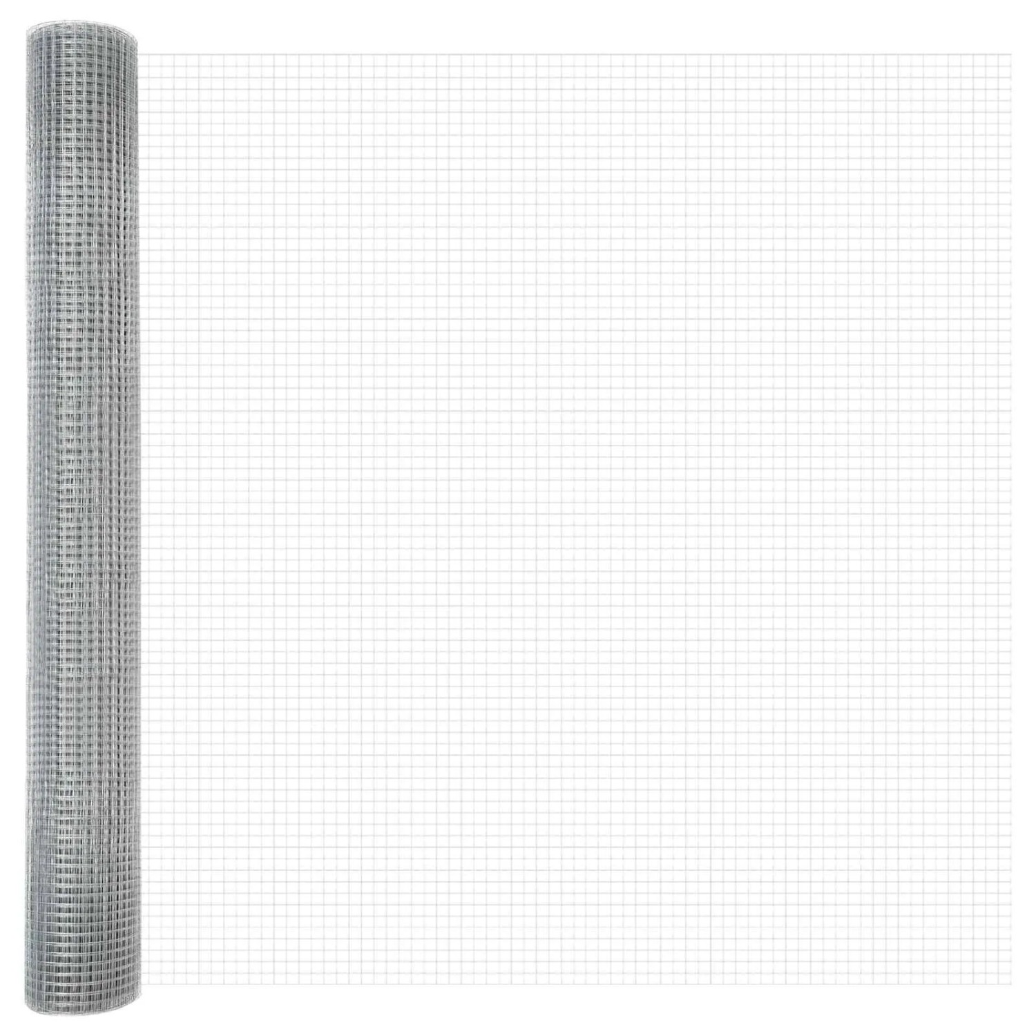 vidaXL Geschweißter Drahtzaun Silber 1,4 x 25 m 42004933 günstig online kaufen