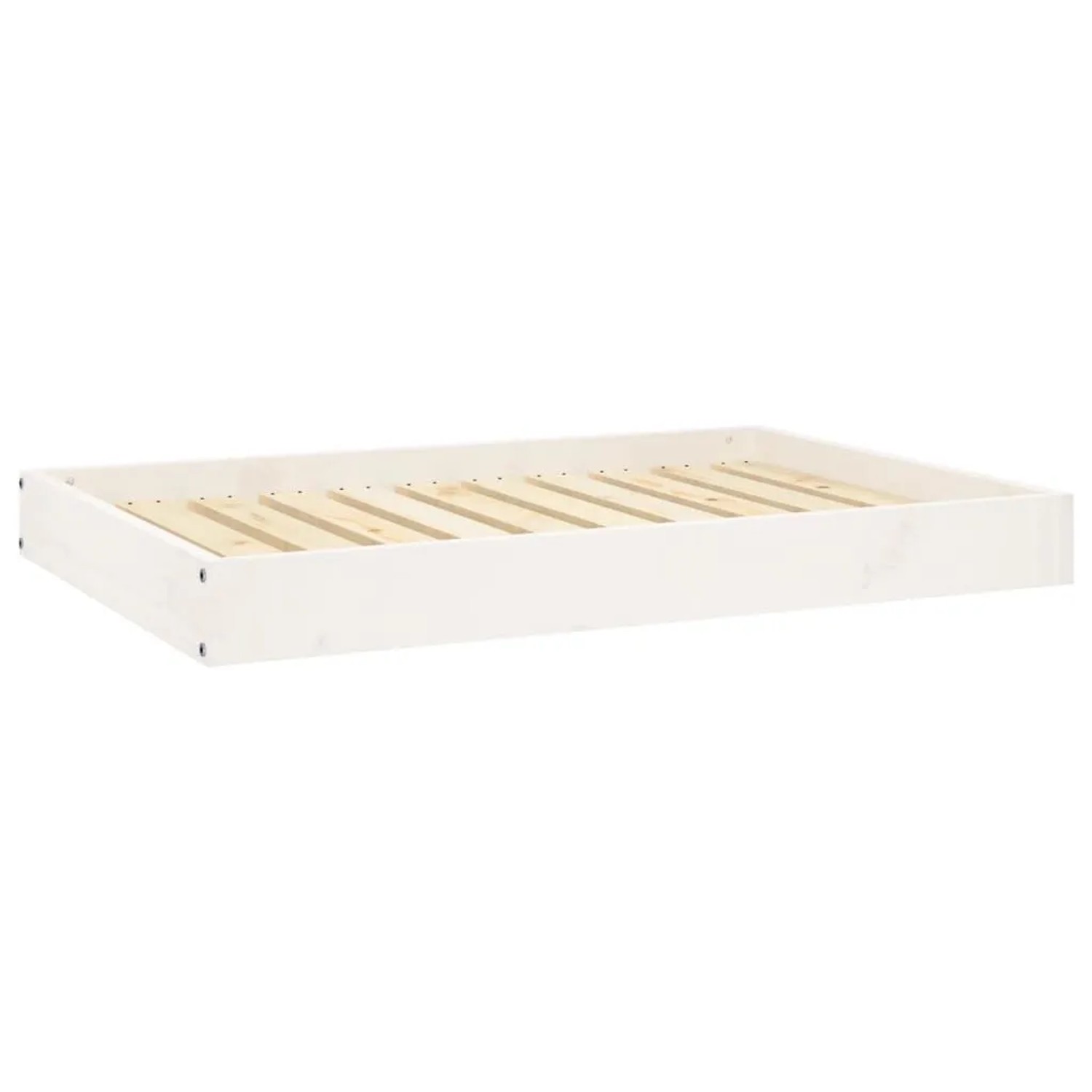 vidaXL Hundebett Weiß 91,5x64x9 cm Massivholz Kiefer 820862