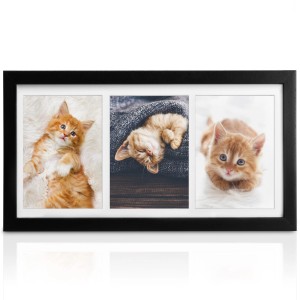 Schwarzer Bomoe Galeria Bilderrahmen für 3 Fotos (10x15cm). Dekoartikel für Wohnaccessoires.