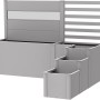 Biohort Pflanzkasten DaVinci V2, silber-metallic, modulares Metall-Hochbeet mit verschiedenen Ebenen.