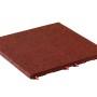 Fallschutzplatte rotbraun, 50x50x3 cm, Elastikmatte für Terrasse & Spielplatz.