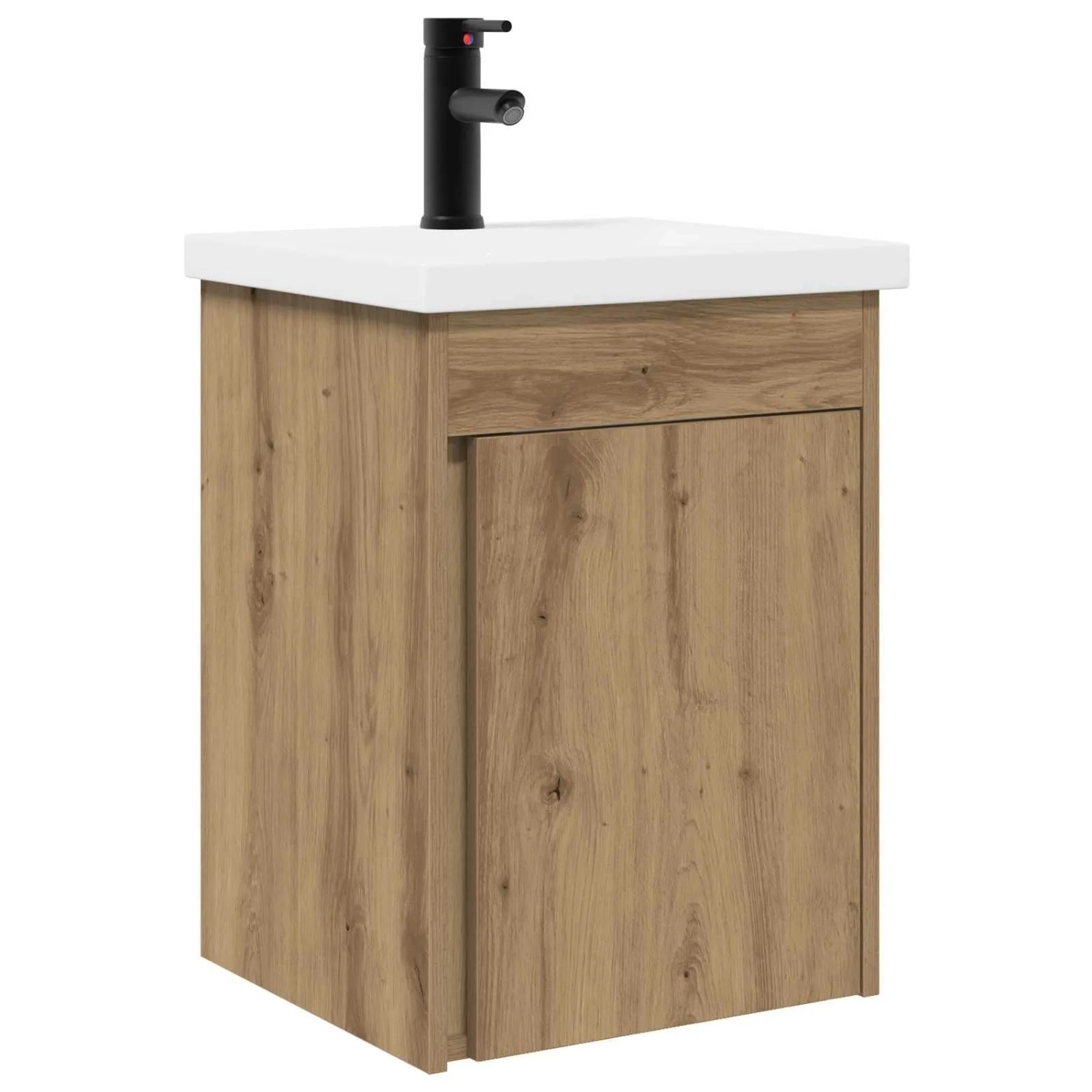 vidaXL Badezimmer Waschtischunterschrank mit Wasserhahn Artisan-Eiche 889536