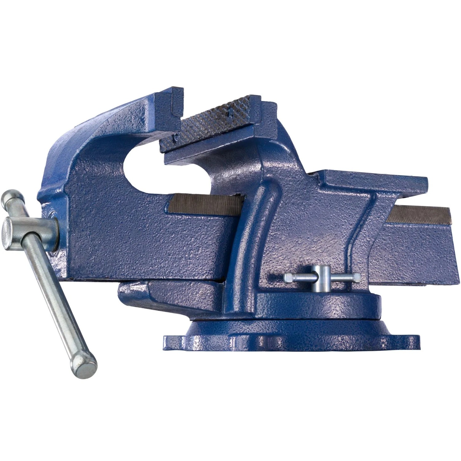 Tectake Schraubstock  Aus Gusseisen Mit Amboss  33 x 15 x 17 cm Blau