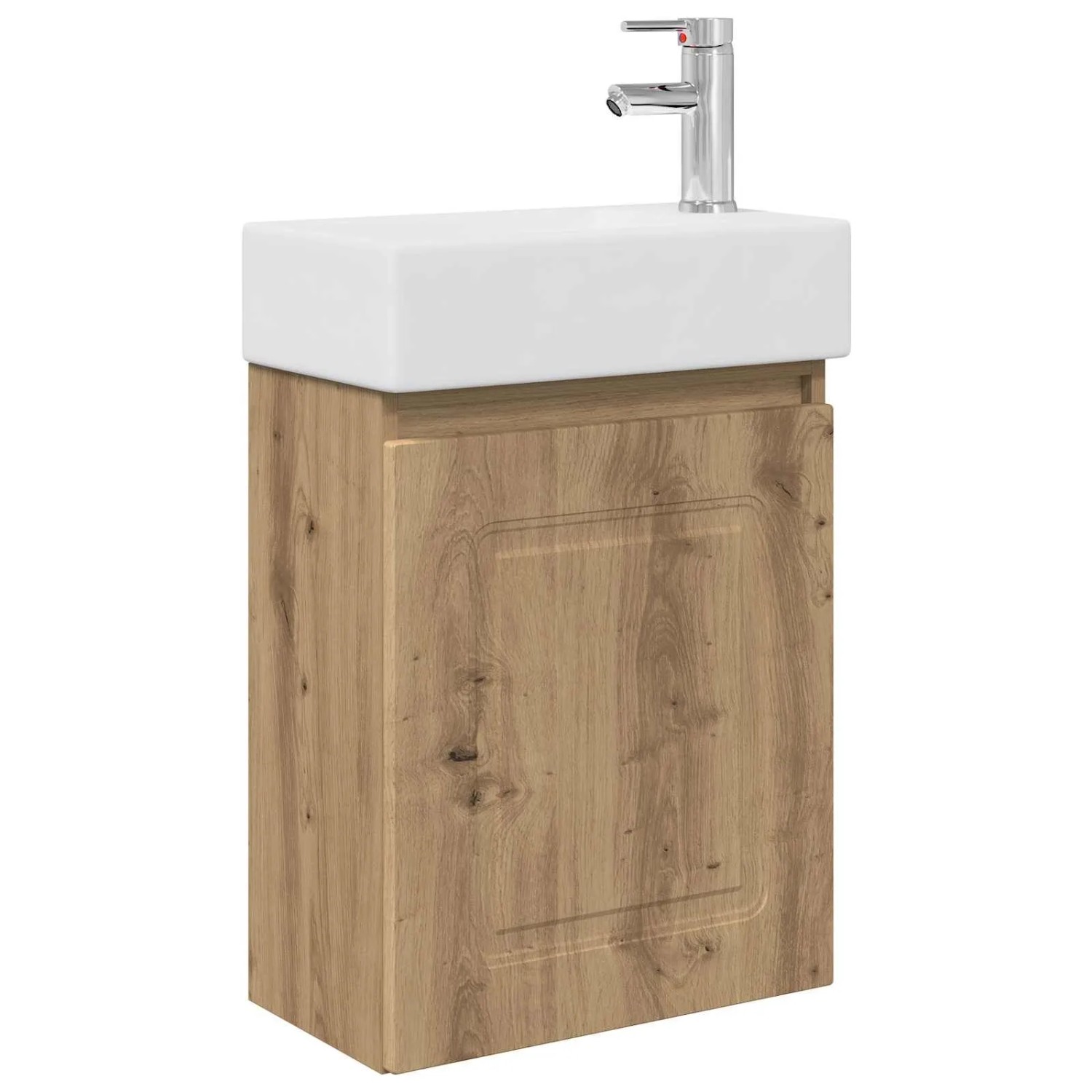 vidaXL Badezimmer Waschtischunterschrank mit Wasserhahn Artisan-Eiche 889480