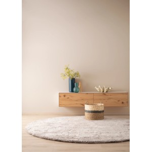 Wohnraum mit Schöner Wohnen Designfarbe Weiches Strandbeige, matte Wandfarbe.