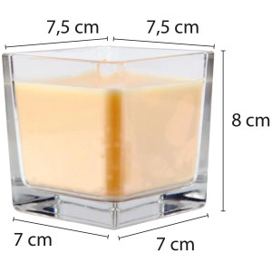 HS Candle Duftkerze Waage im Glas, Vanille Duft, 50 Stunden Brenndauer, Stumpenkerze