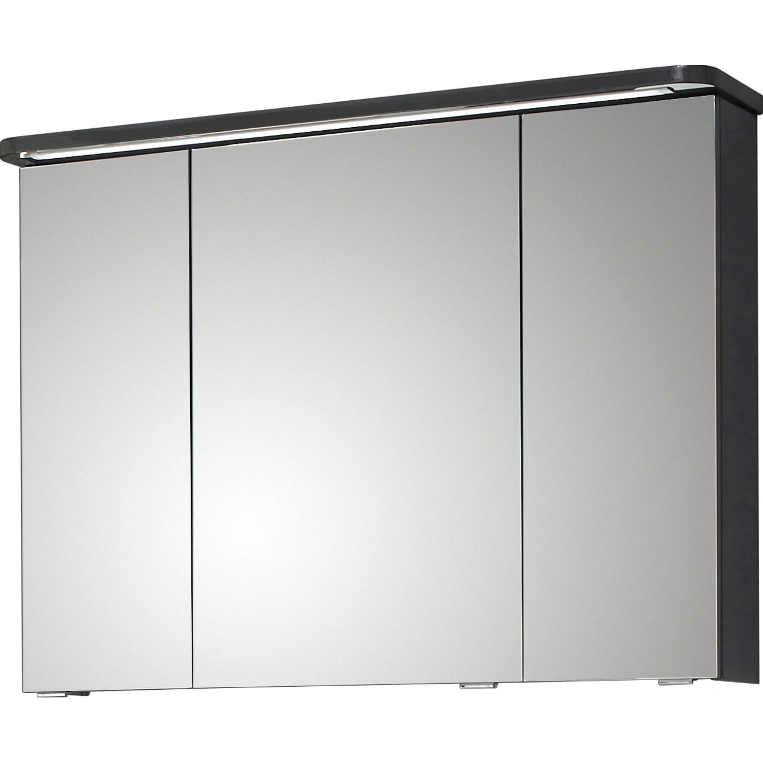 Pelipal Spiegelschrank Serie 4005 Quarzgrau Hochglanz 90 cm mit Softclose Türen