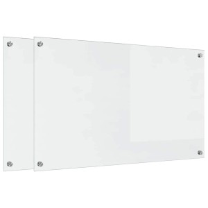 vidaXL Küchenrückwand 2 pcs Transparent 100 x 60 cm Gehärtetes Glas 3415541