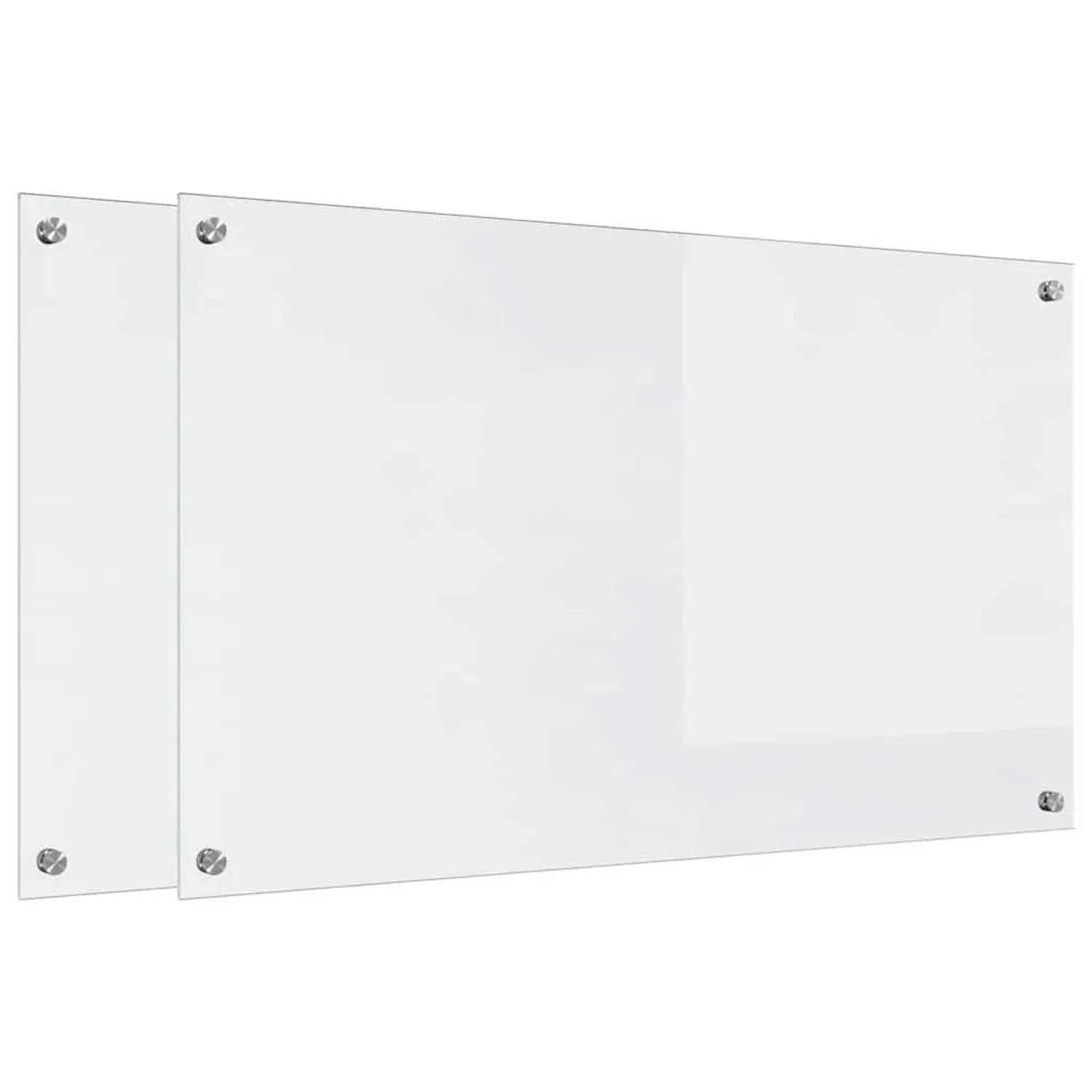 vidaXL Küchenrückwand 2 pcs Transparent 100 x 60 cm Gehärtetes Glas 3415541