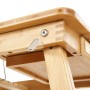 Detailansicht: Songmics Laptoptisch aus Bambus, naturfarben, mit Metallriegel.