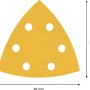 Bosch Expert Schleifblatt C470, 93x93mm, K240, 5er-Pack für Deltaschleifer.