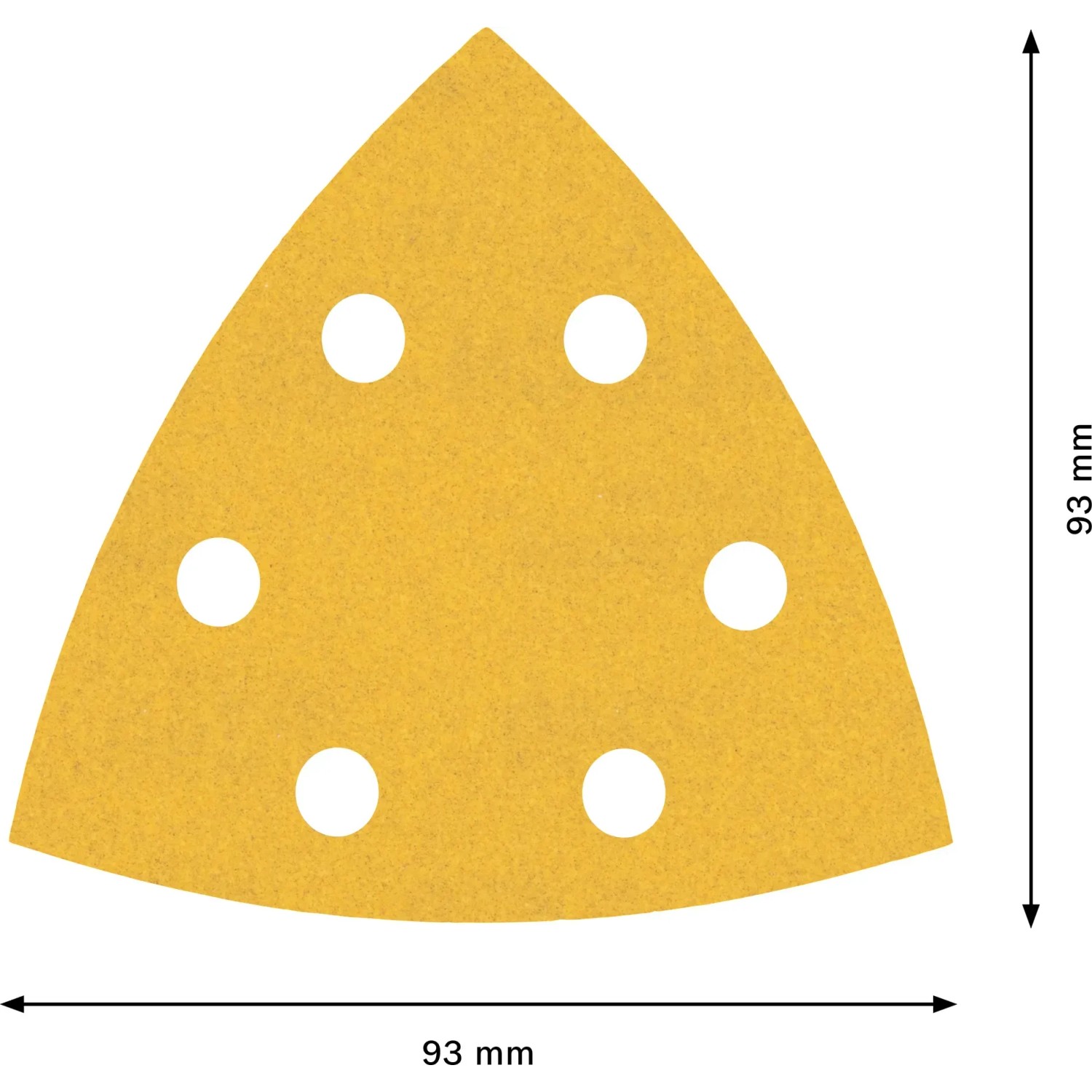 Bosch Expert Schleifblatt C470, 93x93mm, K240, 5er-Pack für Deltaschleifer.
