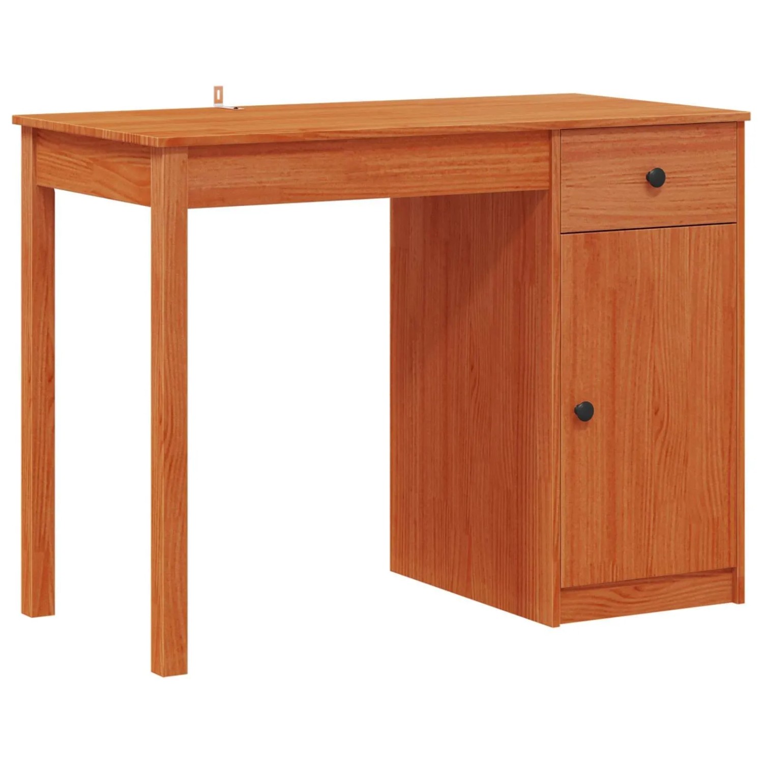 vidaXL Schreibtisch Wachsbraun 100 x 50 x 74 cm Massives Kiefernholz 8006902