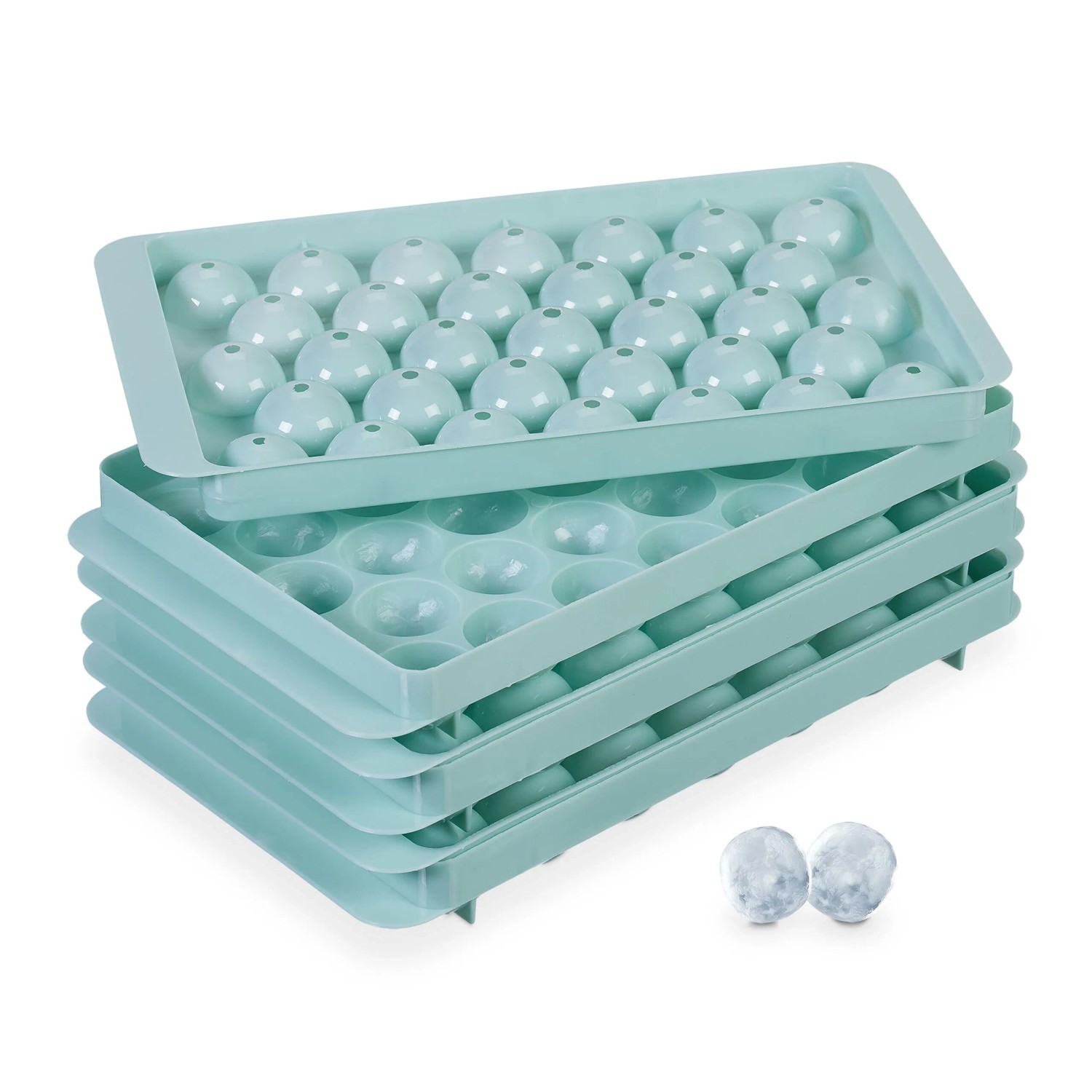 Relaxdays Eiswürfelform Kunststoff Türkis 3er Set 3 x 24,5 x 14,5 cm