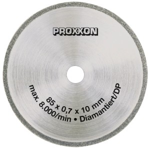 Proxxon Diamant-Kreissägeblatt, Ø 85mm, für FET Feinschnitt-Tischkreissäge. Zum Trennen von Keramik, Fliesen, Stein.