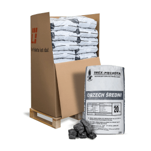 Palette Anmag Steinkohle (25-60mm) mit 15 Säcken à 20kg. Brennstoff für Öfen.