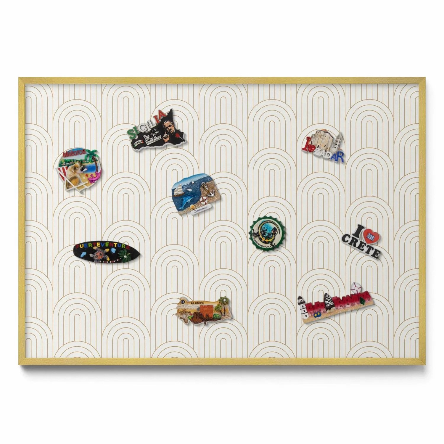 Tulup Magnettafel Magnetboard für die Wand mit Motiv Lineare Regelmäßige Bö günstig online kaufen