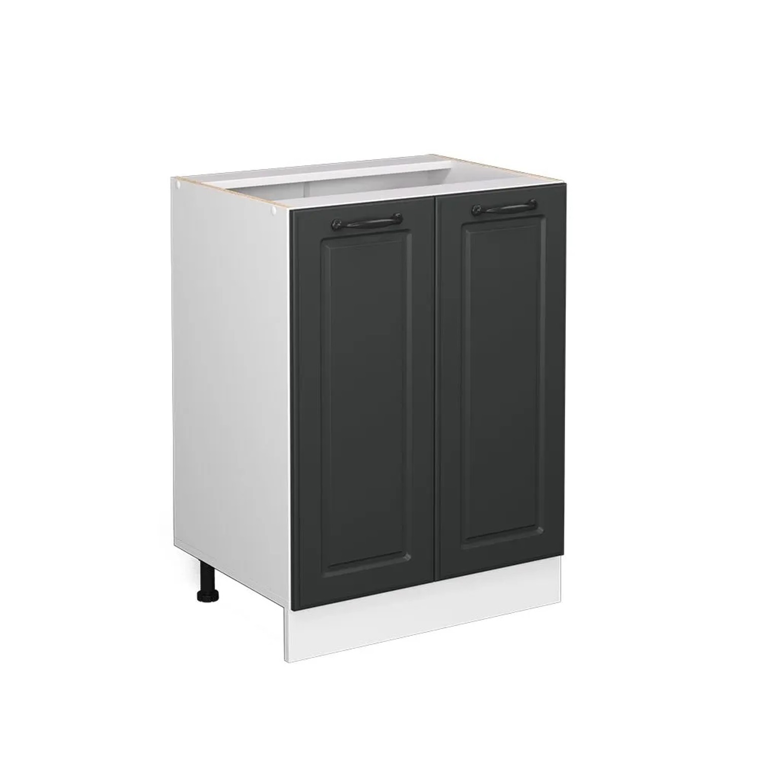 Vicco Küchenunterschrank R-Line Anthrazit Landhaus Weiß 60 cm ohne Arbeitsplatte