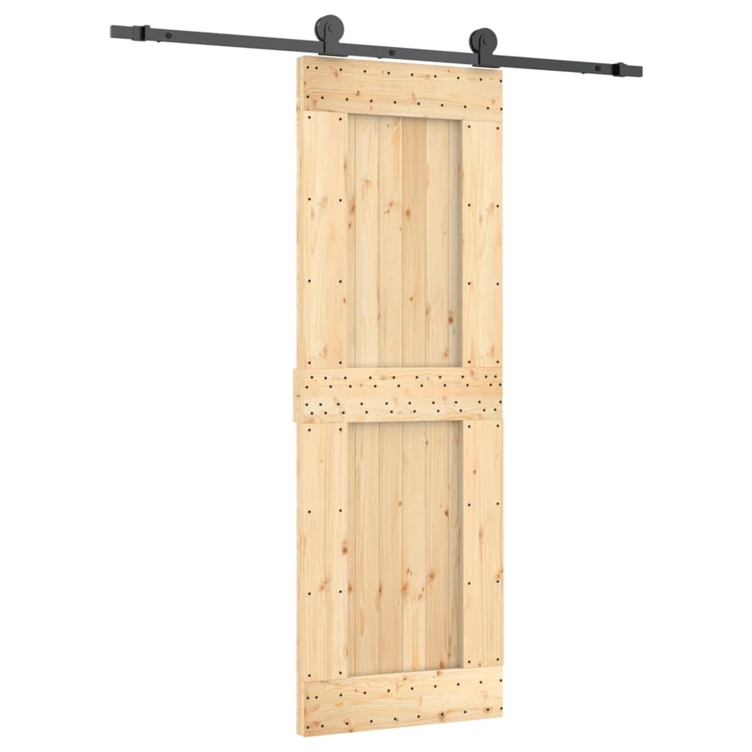 vidaXL Schiebetür mit Beschlag 70x210 cm Massivholz Kiefer 3203050 günstig online kaufen