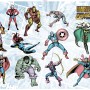 Komar Deko-Sticker Marvel Collection 100x70 cm mit Comic-Helden wie Hulk, Thor und Iron Man.