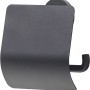Schwarzer Tiger Toilettenpapierhalter Urban mit Deckel.