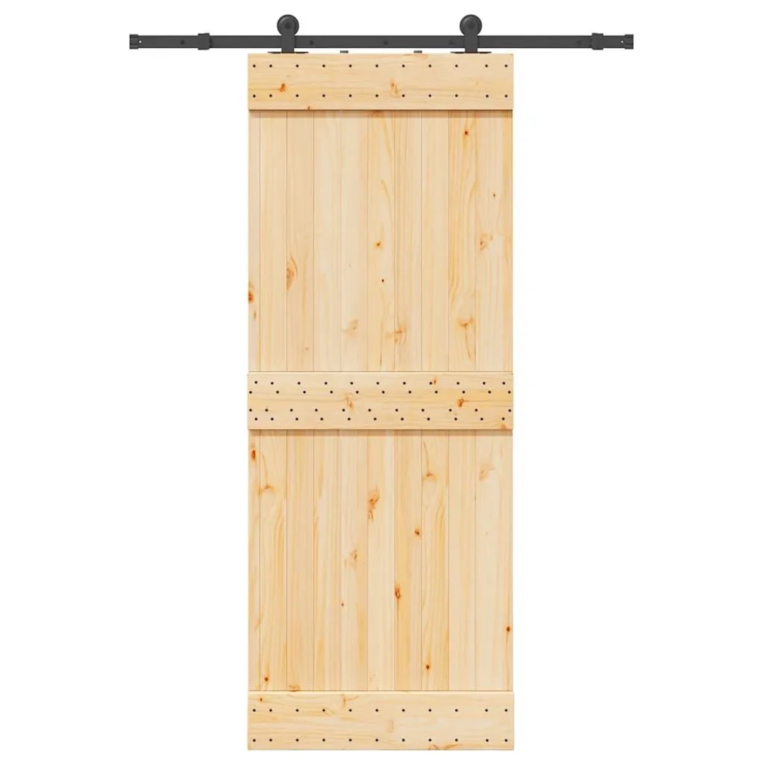 vidaXL Schiebetür mit Beschlag 80x210 cm Massivholz Kiefer 3332665 günstig online kaufen