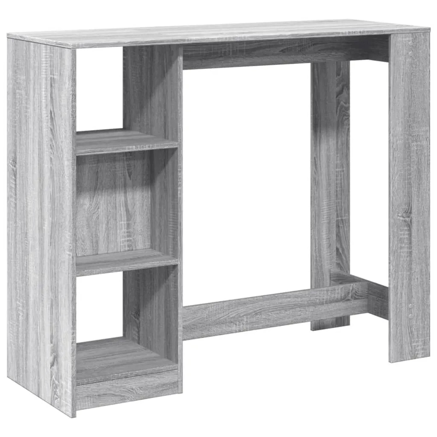 vidaXL Bartisch mit Regal Grau Sonoma 124x46x103,5 cm Holzwerkstoff 854396 günstig online kaufen