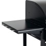 Detailansicht des schwarzen tepro Gasgrill Mayfield mit Seitentisch und Besteckhaken.
