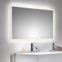 Rechteckiger Posseik LED-Lichtspiegel (65x120 cm) mit Touch-Bedienung und neutralweißem Licht.