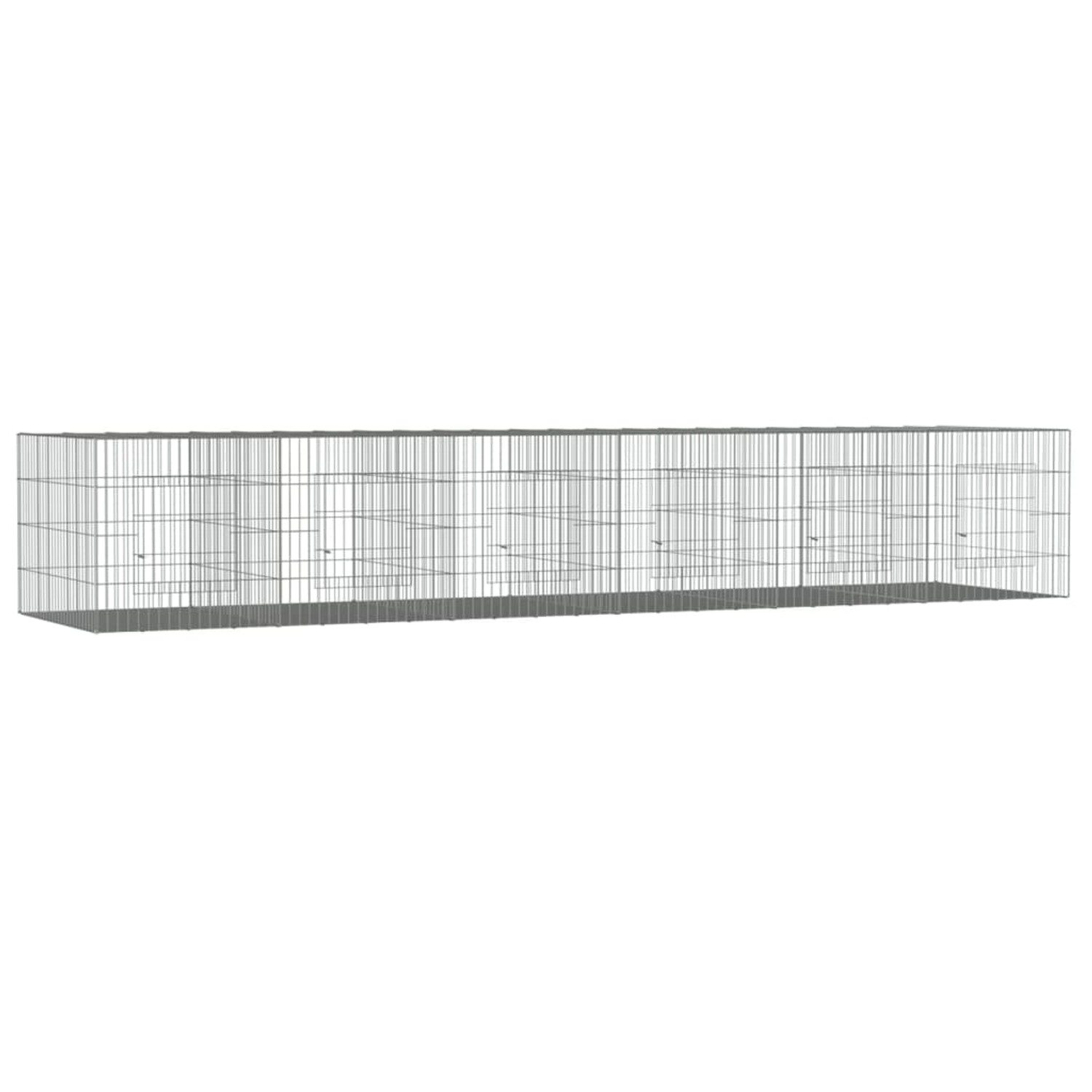 vidaXL Kaninchenkäfig 6 Paneele 327x79x54 cm Verzinktes Eisen vidaXL KaninchenkÃ¤fig 6 Paneele 327x79x54 cm Verzinktes E...