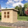 Karibu Holz-Gartenhaus Neuenburg, unbehandelt, mit Pultdach, 208x150 cm.