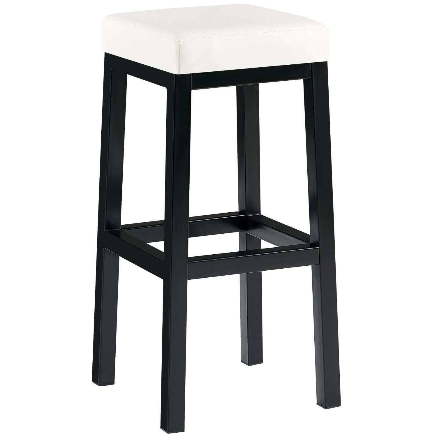 CLP Barhocker Taylor Sitzhöhe 83 cm Metallgestell Schwarz Weiß/Kunstleder