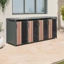 Westmann Mülltonnenbox Status 4 in Anthrazit-Holzoptik für vier 240-Liter-Tonnen.
