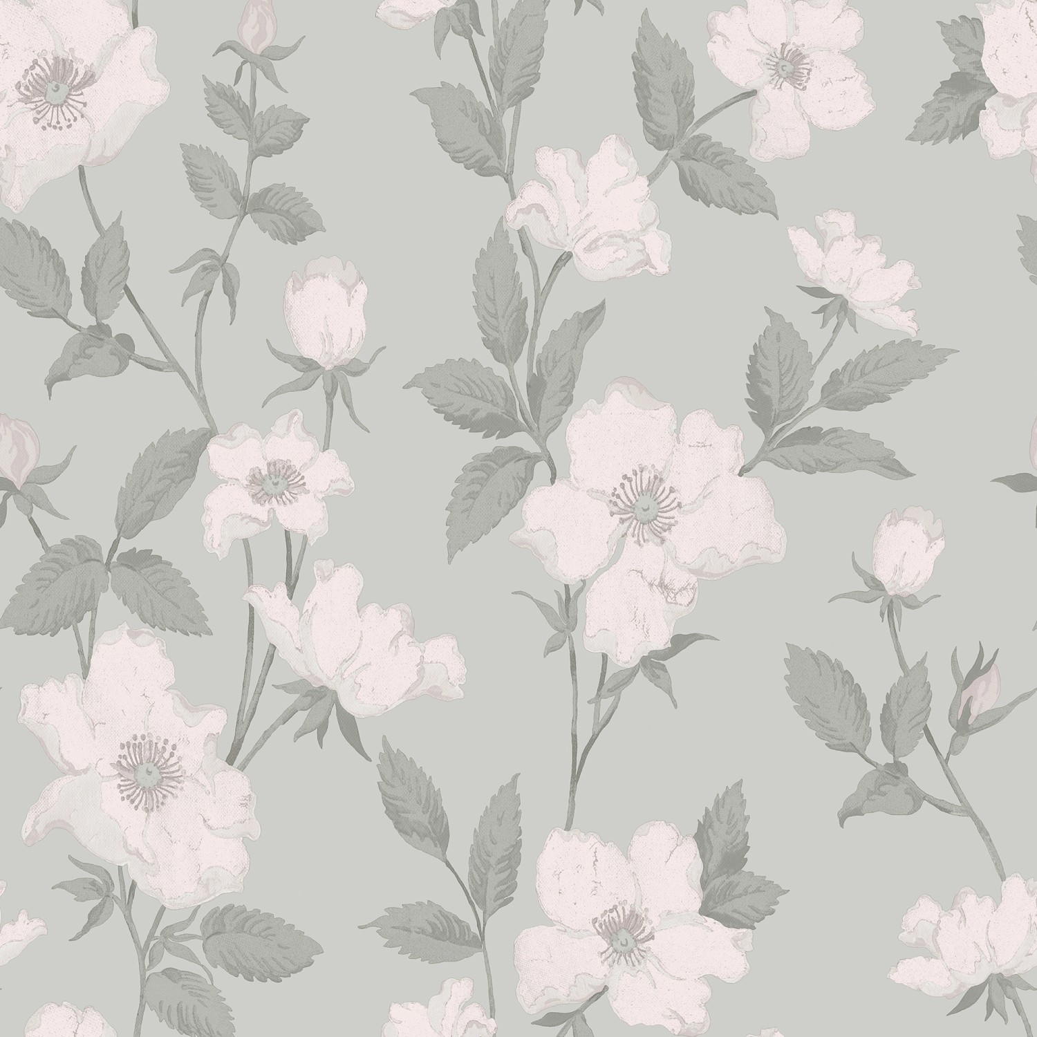 Laura Ashley Vliestapete Fleurir Smoke Green 10,05 x 0,52 m günstig online kaufen