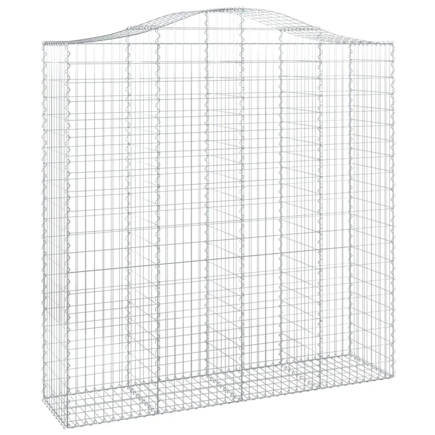 vidaXL Gabionen mit Hochbogen 3 Stk 200x50x200/220cm Verzinktes Eisen 3145746