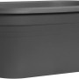 Anthrazitfarbener Florus Geländertopf Mediterran 2-Way, 50 cm, für Balkongeländer.