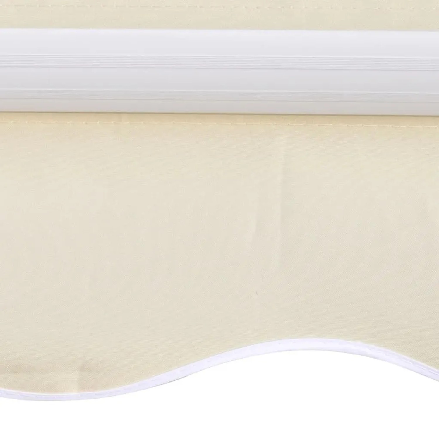 DELUKE Markisenbespannung Markisenstoff Wasserabweisend Reißfest Creme Für 350x250cm Rahmen Markise Mit Volant Markisen Ersatzstoff_3
