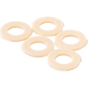 5er Set KÖRO TPE-Dichtungsringe 10x18,5x2 mm mit Lippe für Brauseschlauch 1/2 Zoll.