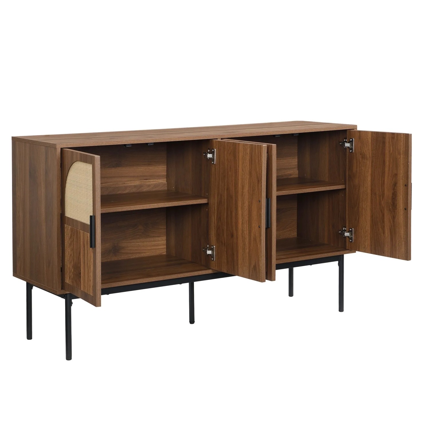 okwish Sideboard mit Stauraum Wohnzimmer 140x80x40cm Natur