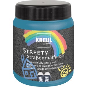Kreul Streety Straßenmalfarbe in Badelatschenblau, 200 ml, für kreative Straßenkunst.